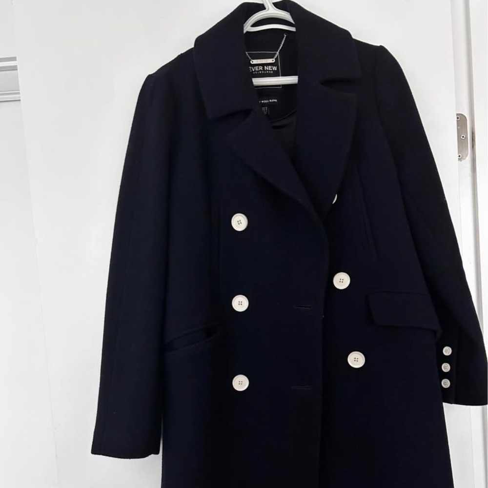 Double Breasted Coat Navy